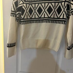 Black and White Geometric Sweater